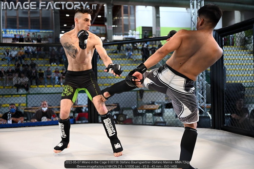 2022-05-07 Milano in the Cage 8 00736 Stefano Baumgaertner-Stefano Manna - MMA 72kg
